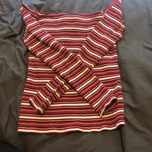 Slim fit off the shoulder top